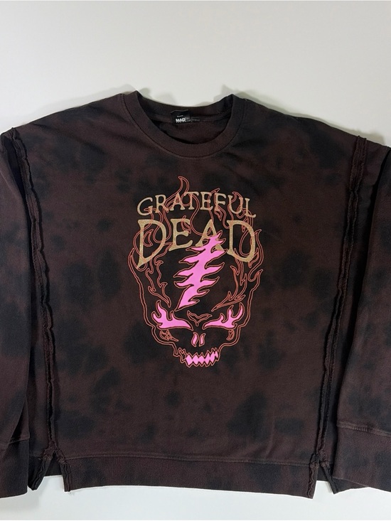 Grateful Dead Sweaters - Grateful Dead Sweatshirt Women's Brown Black Crewneck Size XL